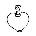 Vector doodle drink decanter of alcohol, for kitchen